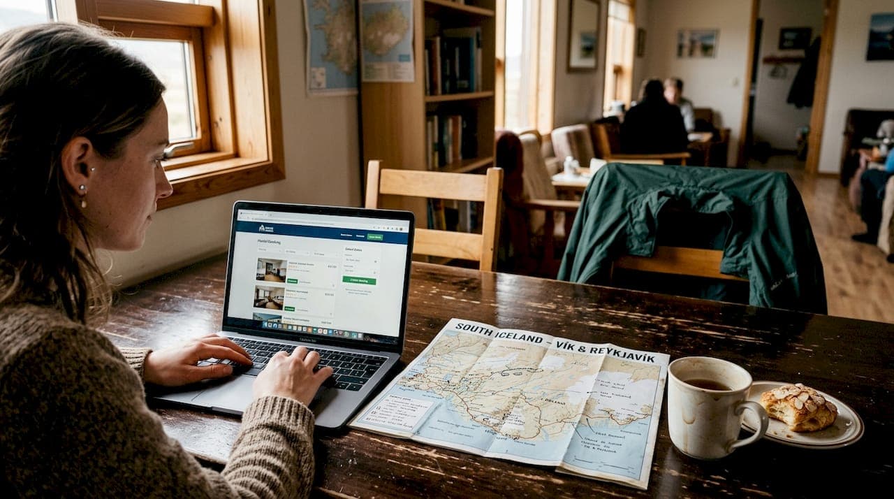 How to book shared hostel rooms in South Iceland easily