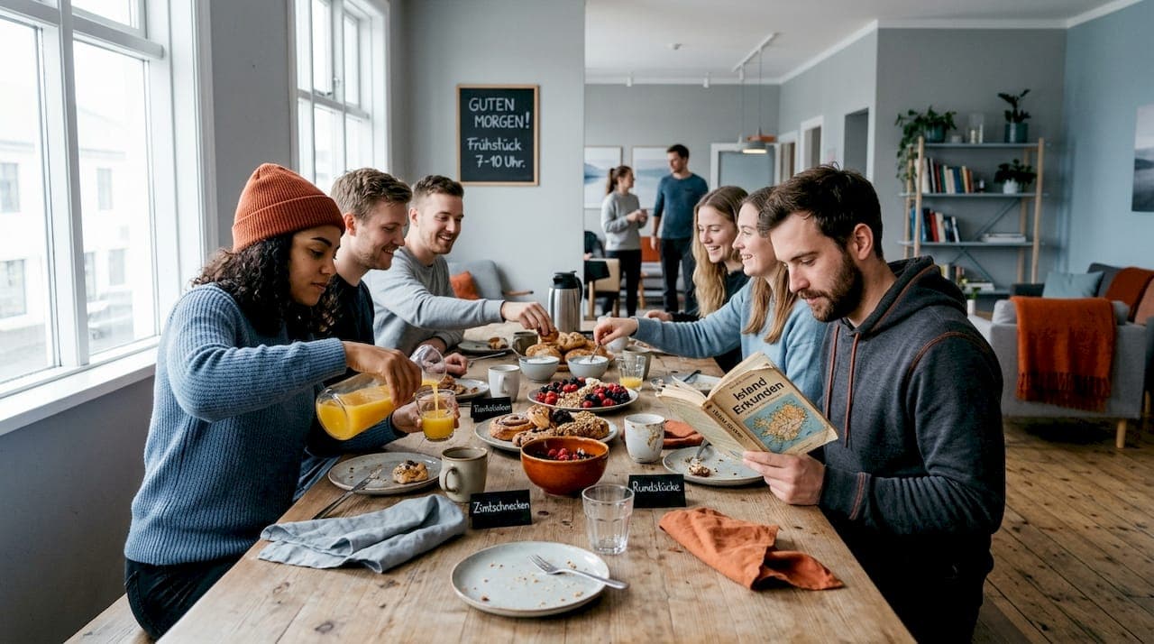Frühstück im Hostel: Gesundheit, Gemeinschaft und Sparen