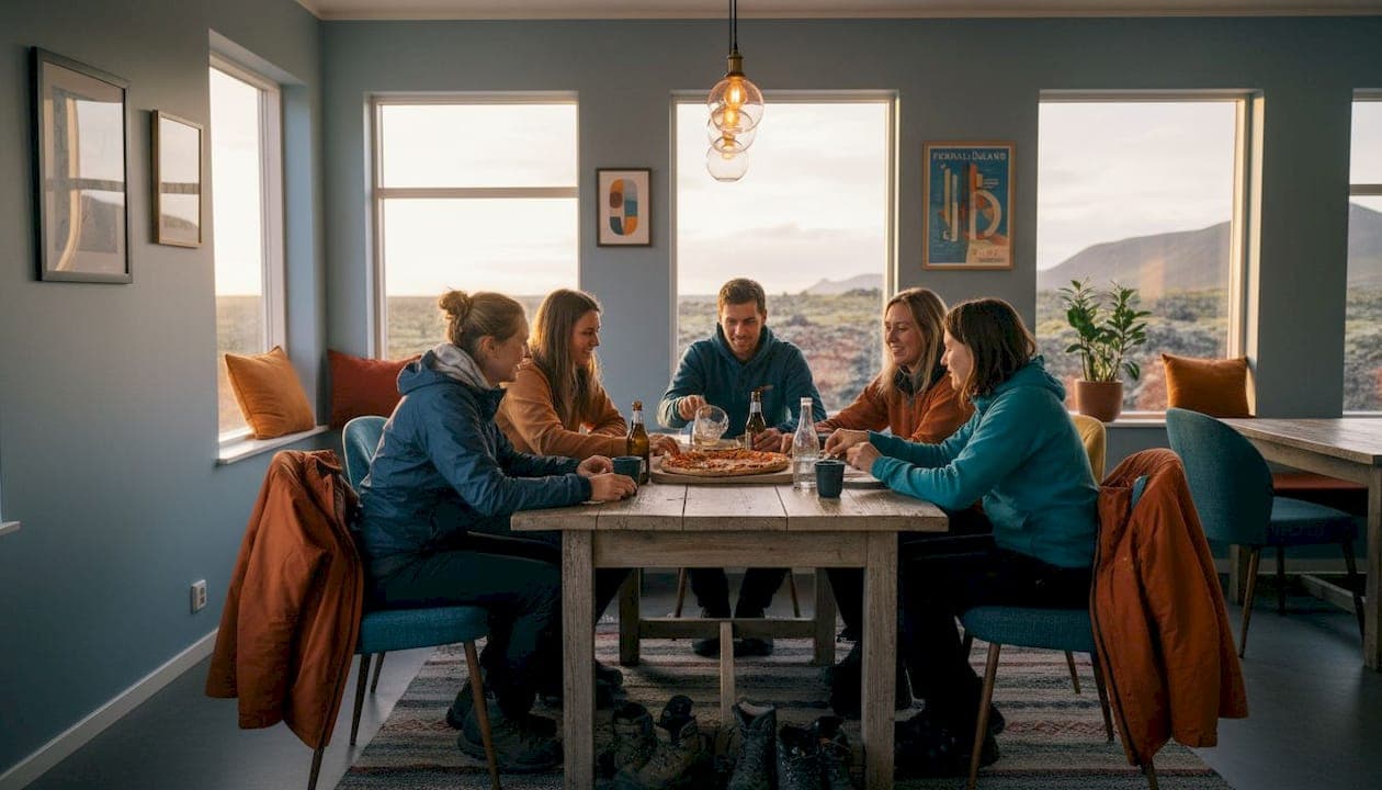 Hostels mit Pizzeria an Islands Südküste: Genuss & Gemeinschaft