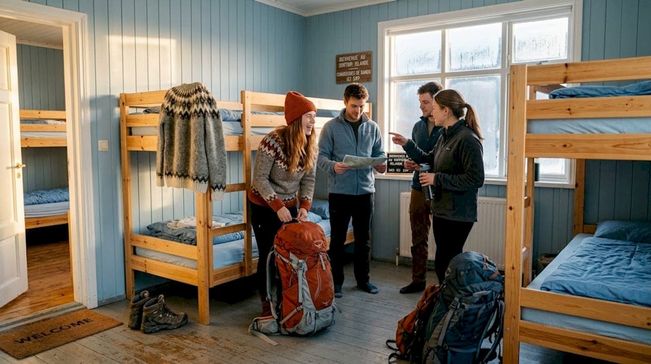 Dortoirs pour groupes en Islande : convivialité et aventure