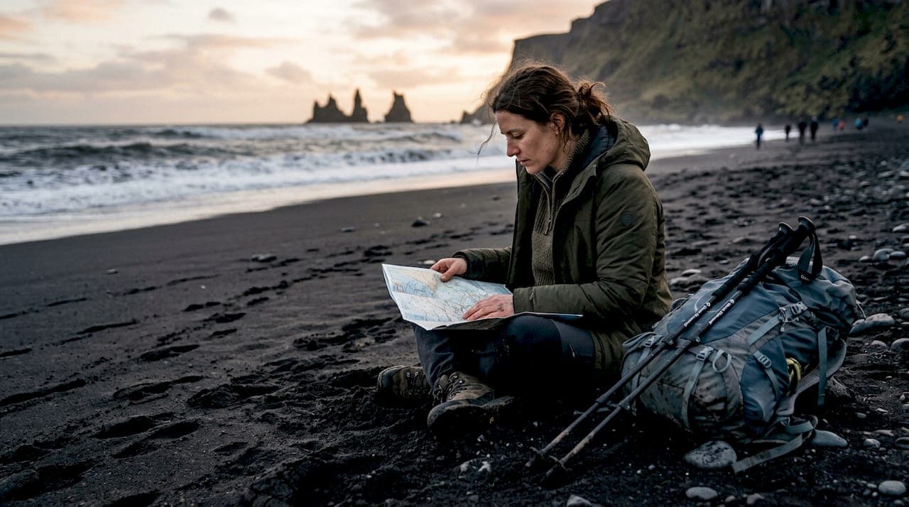 Ejemplos de rutas en la costa sur de Islandia