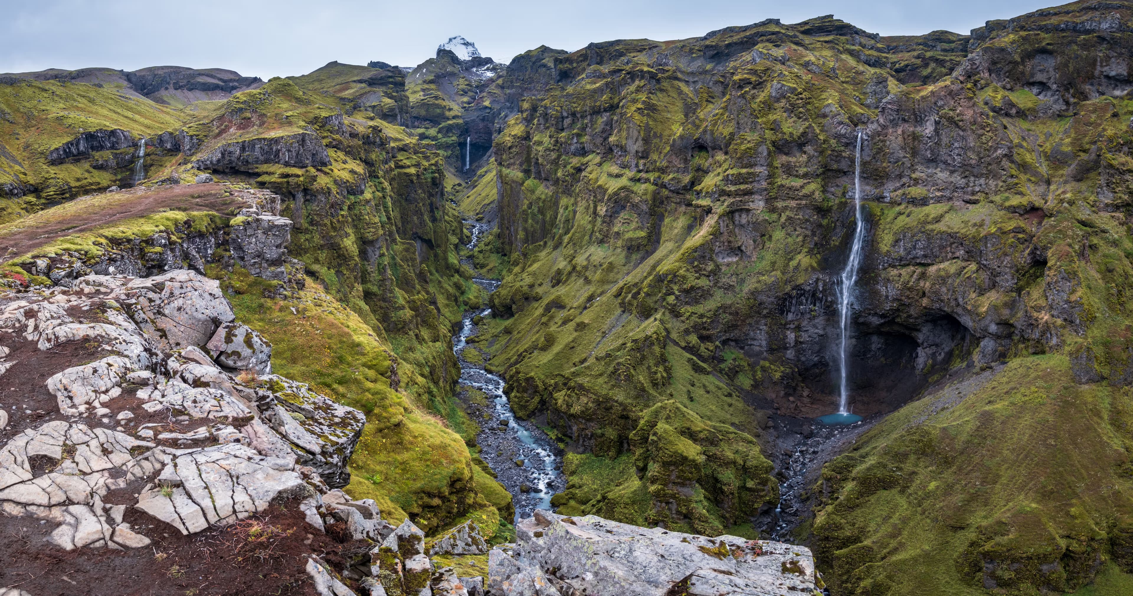 Hike in Múlagljúfur Canyon